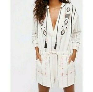 Free People Aztec striped romper small